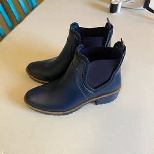 Women's Jack Rogers Navy Chelsea Ankle Boots - Slip-On Rain Bootie